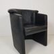 Black leather armchair Rolf Benz