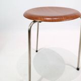 Set Of 2 Dot Stools Model 3170 Made In Teak By Arne Jacobsen For Fritz Hansen From 1950s
