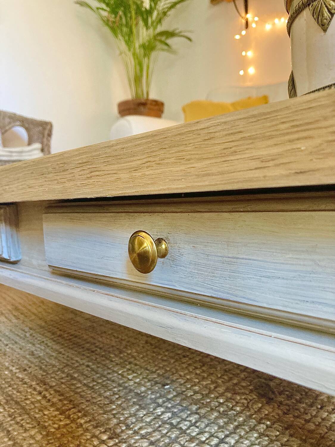 Solid wood coffee table