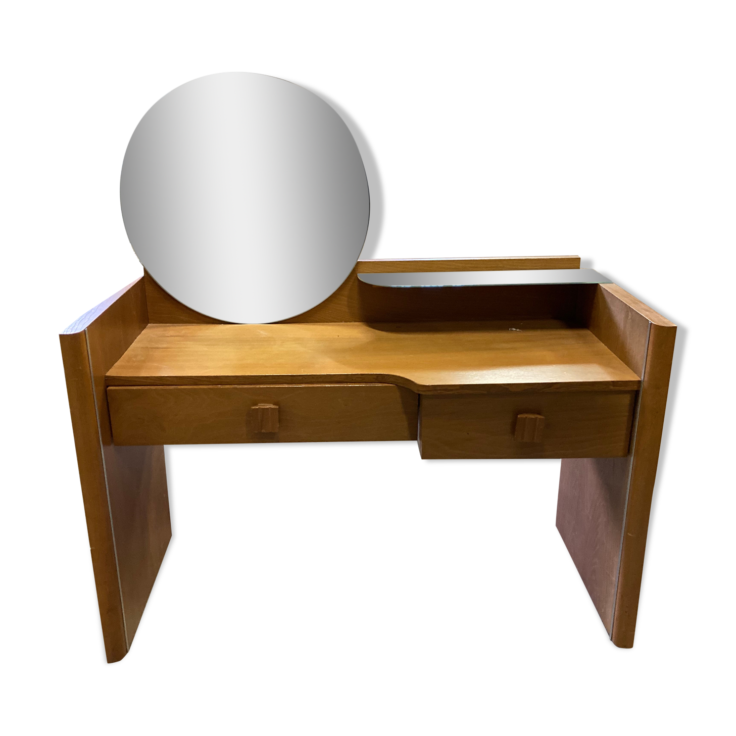 Dressing table style art deco in wood 50s
