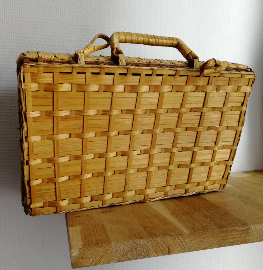 Wicker suitcase