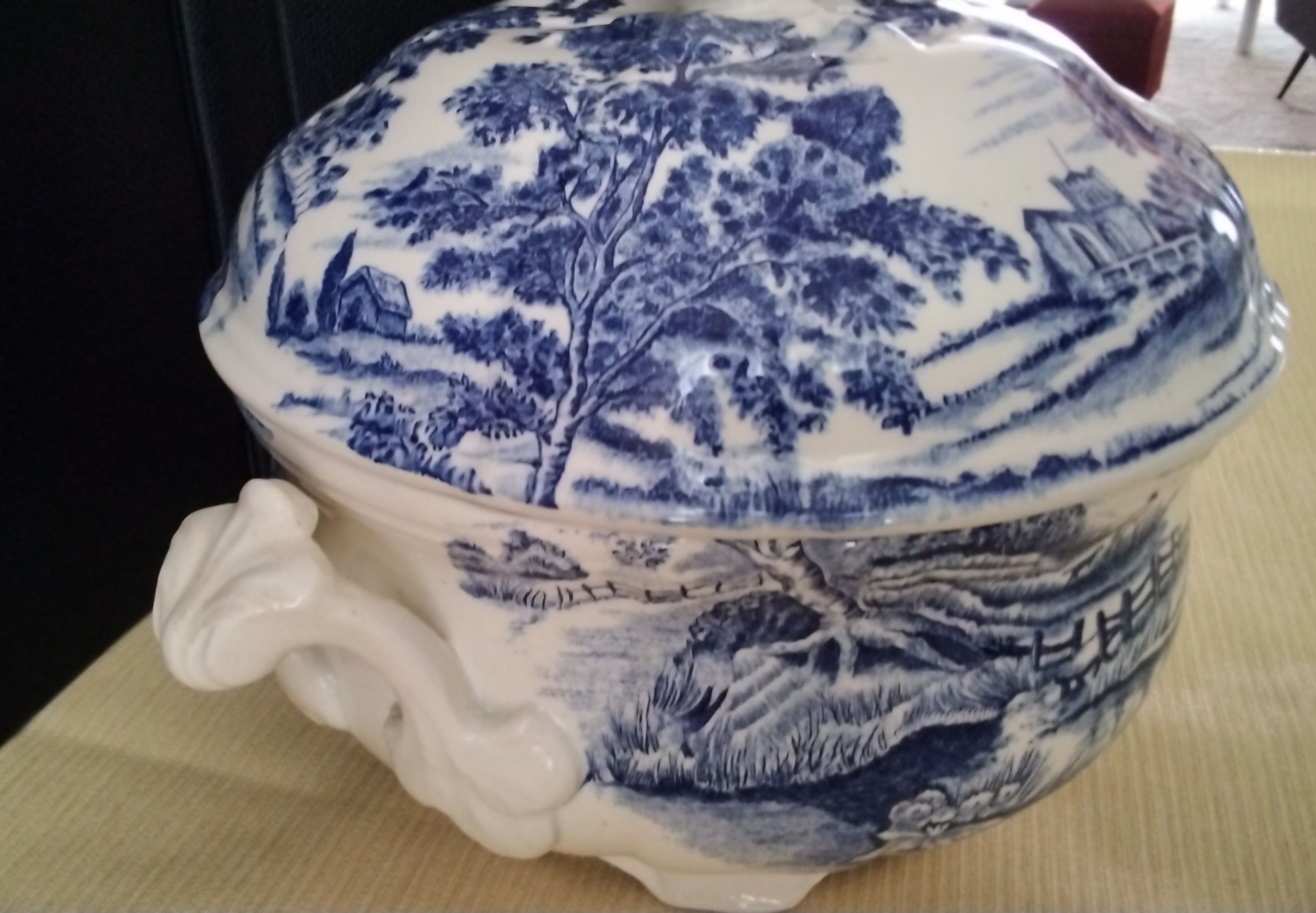 Lunéville earthenware soup tureen Model "English Style"