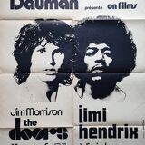 Original 1975 poster Jim Morisson Jimi Hendrix