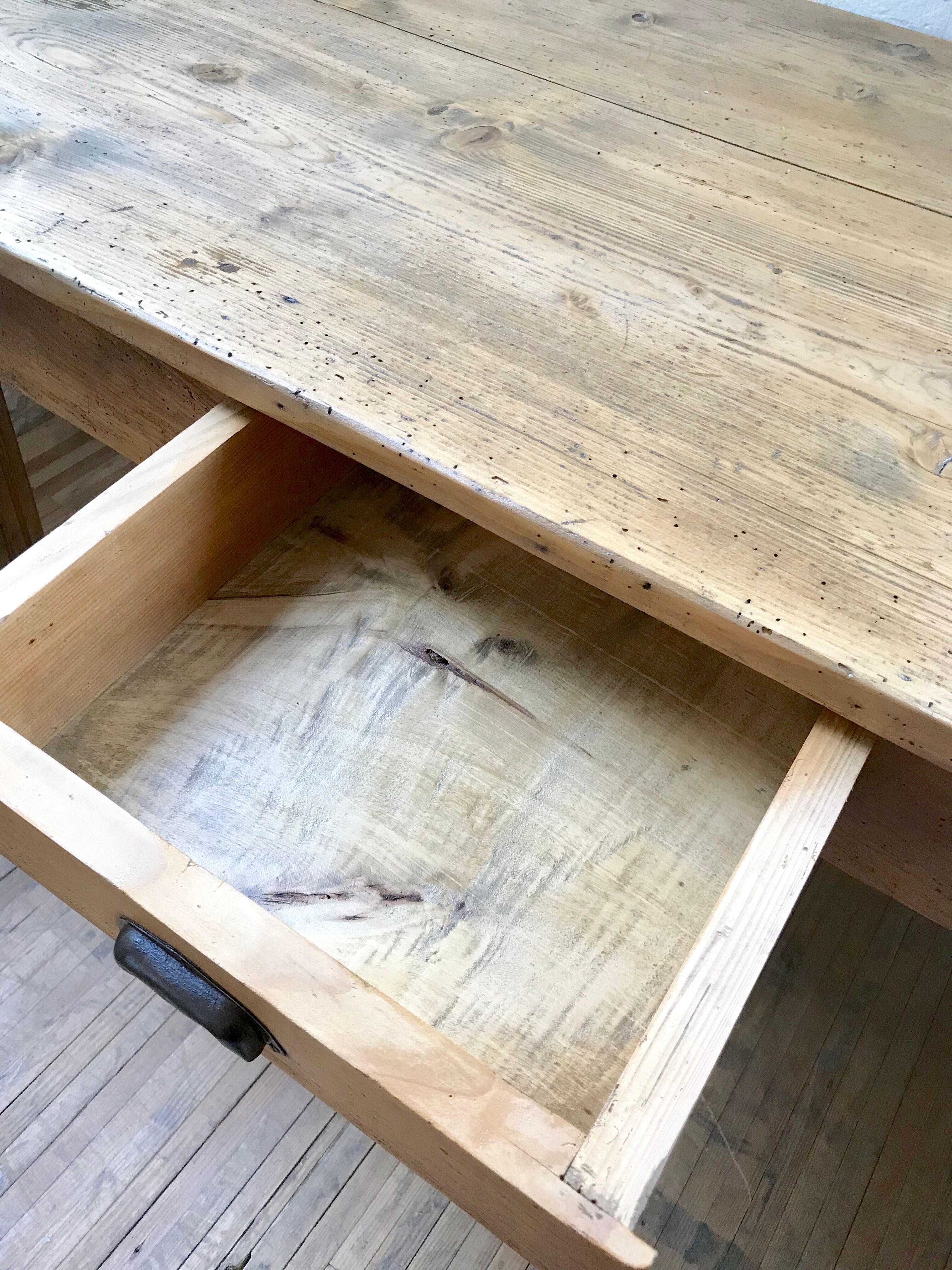 Vintage pine farm table
