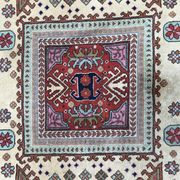 Old hand made square transylvania oriental rug wool 182 x 182