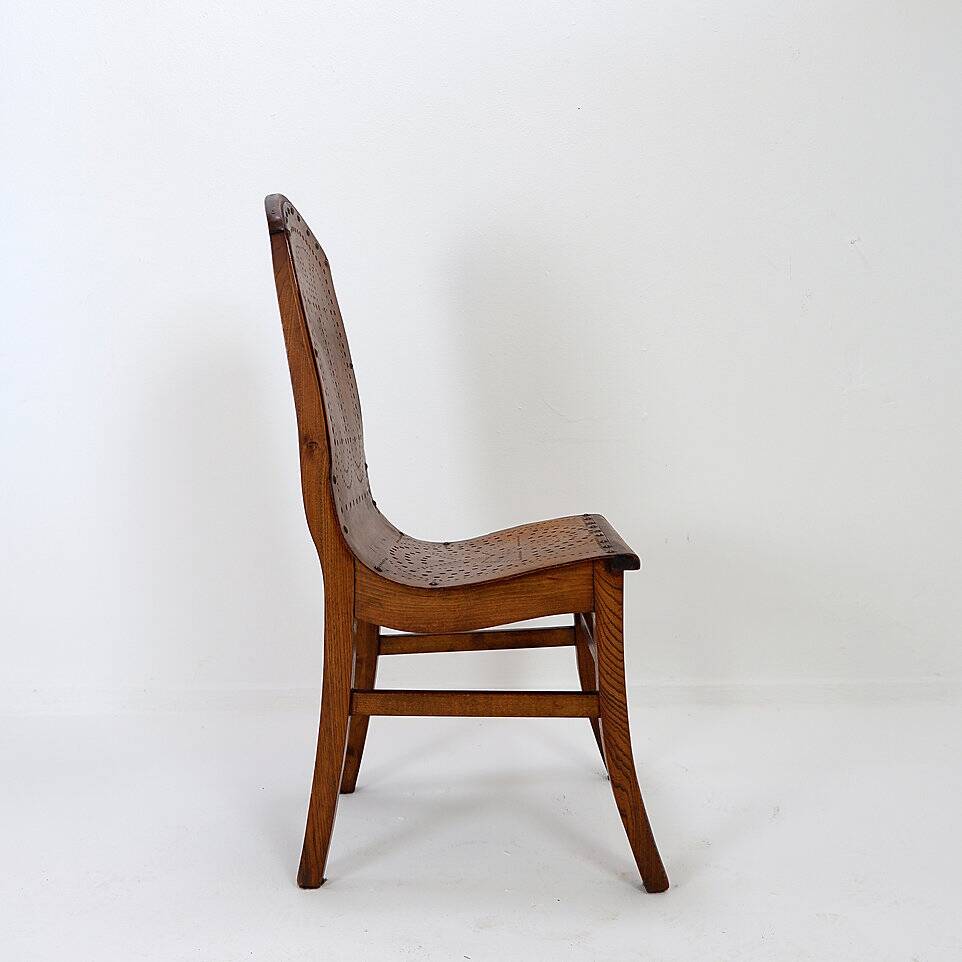 Church Chairs with perforated plywood, 1920s