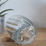 Round glass vase thick bottom