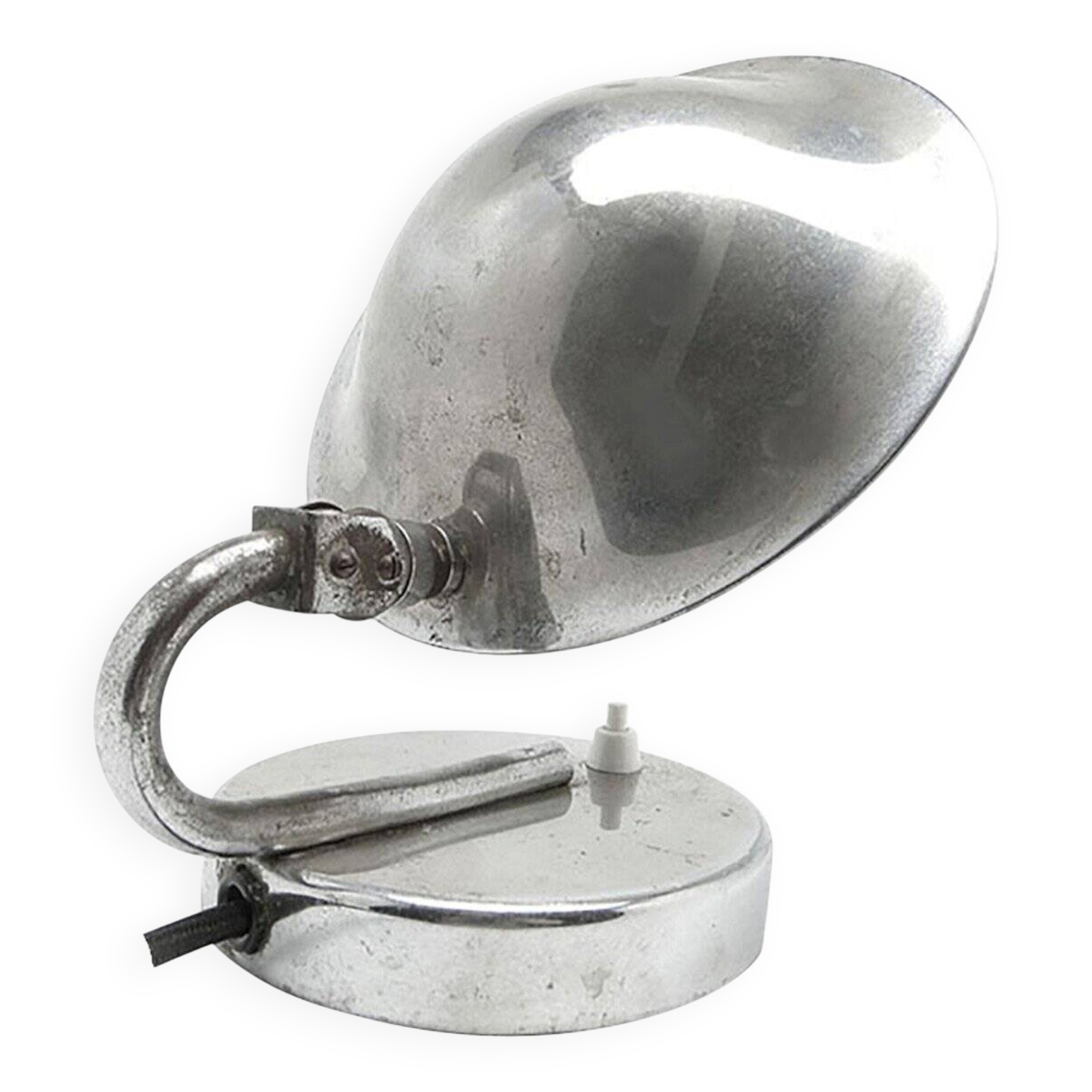 Chrome-plated metal table lamp by J. Hurka for Napako, Czechoslovakia, 1950s