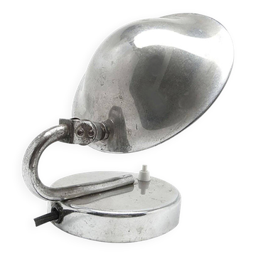 Chrome-plated metal table lamp by J. Hurka for Napako, Czechoslovakia, 1950s