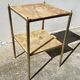 small side table with 2 brass and marble trays vintage 1960