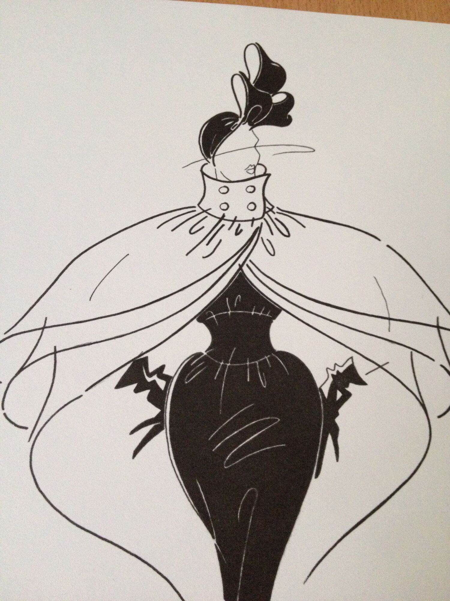 Nice press fashion illustration Pierre Cardin of the 90s