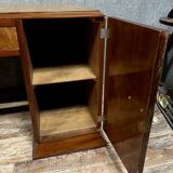 Art Deco period center desk in walnut and burr walnut circa 1940