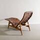 Danish Modern Wooden Chaise Lounge Chair by Arne Vodder, 1950s