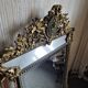 Trumeau mirror - marble, gilded, oak