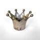 Bougeoir vintage en métal argenté couronne, 1930 1940