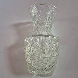 large vintage cut crystal vase