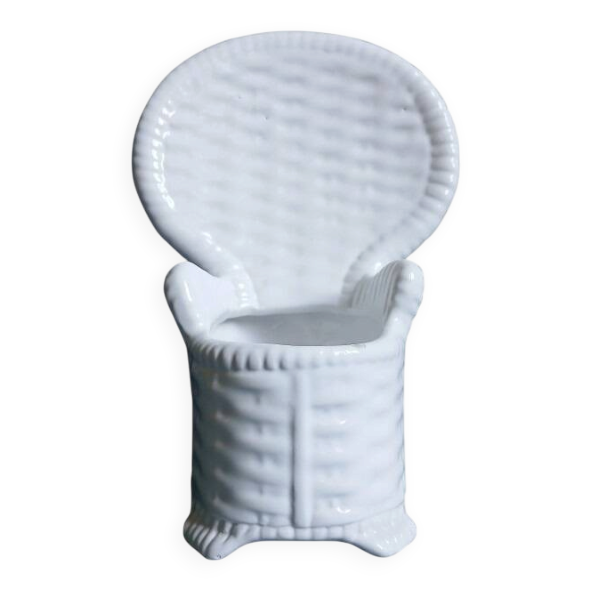 Vide poche / cache-pot fauteuil Emmanuelle en porcelaine