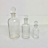 Set of 3 apothecary bottles