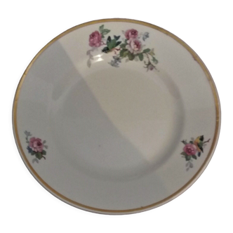 HBCM Montereau dessert plate France birds and flowers décor