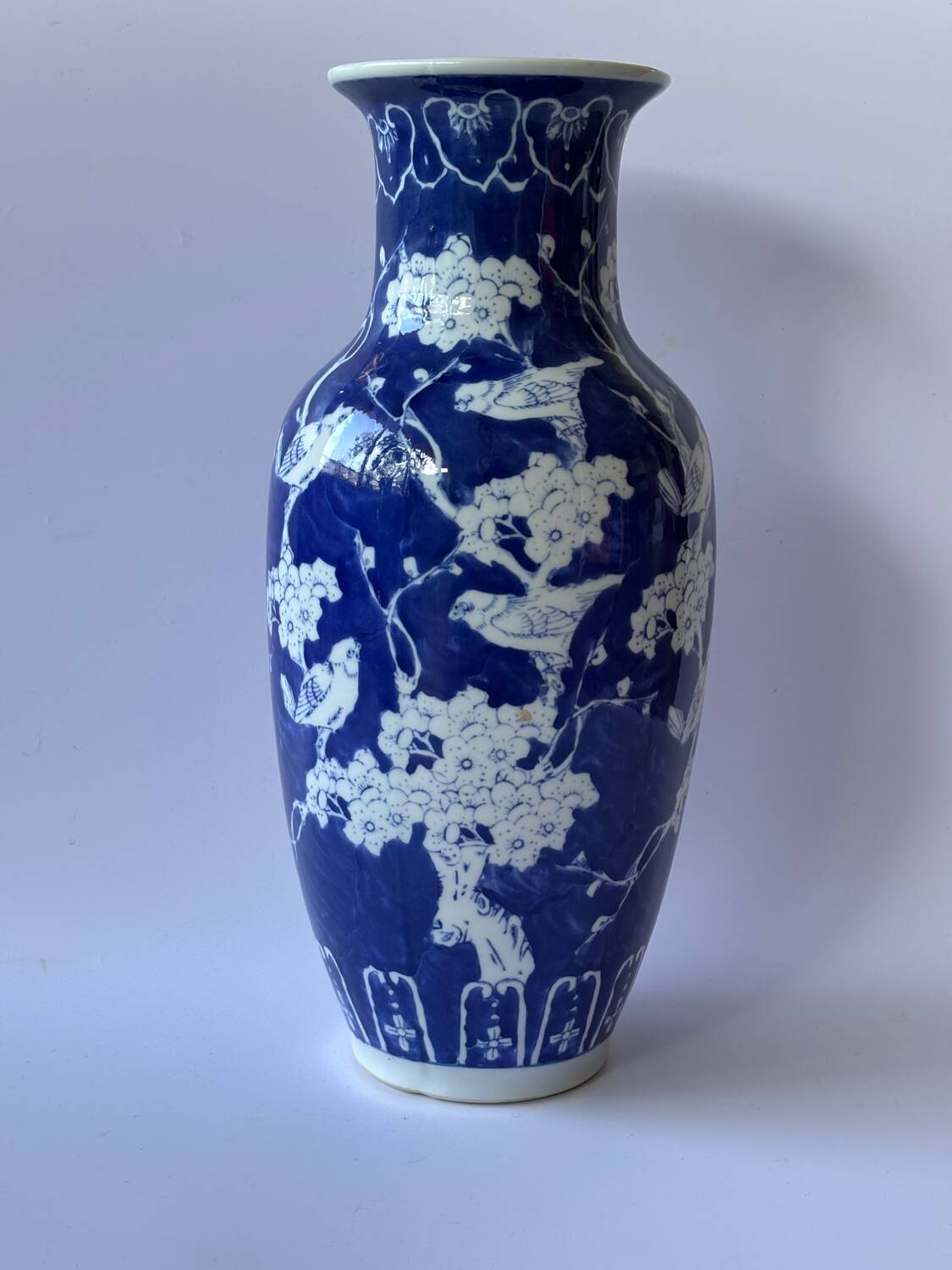 Chinese blue and white porcelain vase Chinese Spring