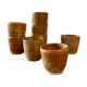 Set of 8 enamelled sandstone liqueur glasses