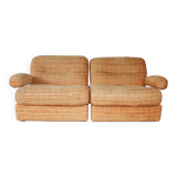 Lot de chauffeuses modulables 2 places en chenille