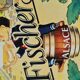 Advertising plate sheet beer Fischer Alsace