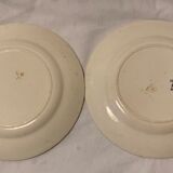 12 old blue dessert plates Eglantines Iron Land HB and Co.