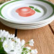 Flat plates apple decoration