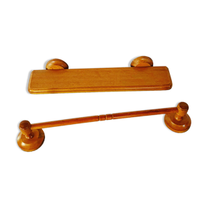 Étagère et porte-serviette vintage