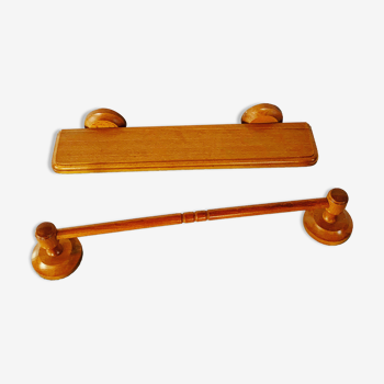 Vintage shelf and towel holder