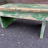 primitive footrest curved wood bistro bentwood farmhouse painted wood Shabby chic French vintage farme