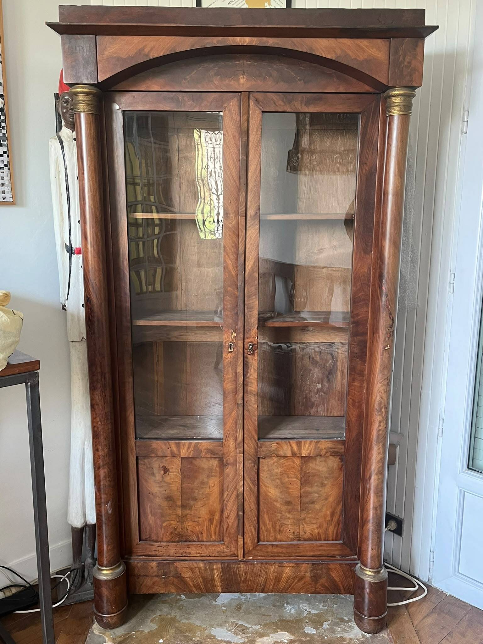 Empire Mahogany Display Cabinet from the Period