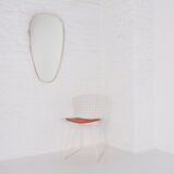 Mirror free form golden edge 1950s - 87x44cm