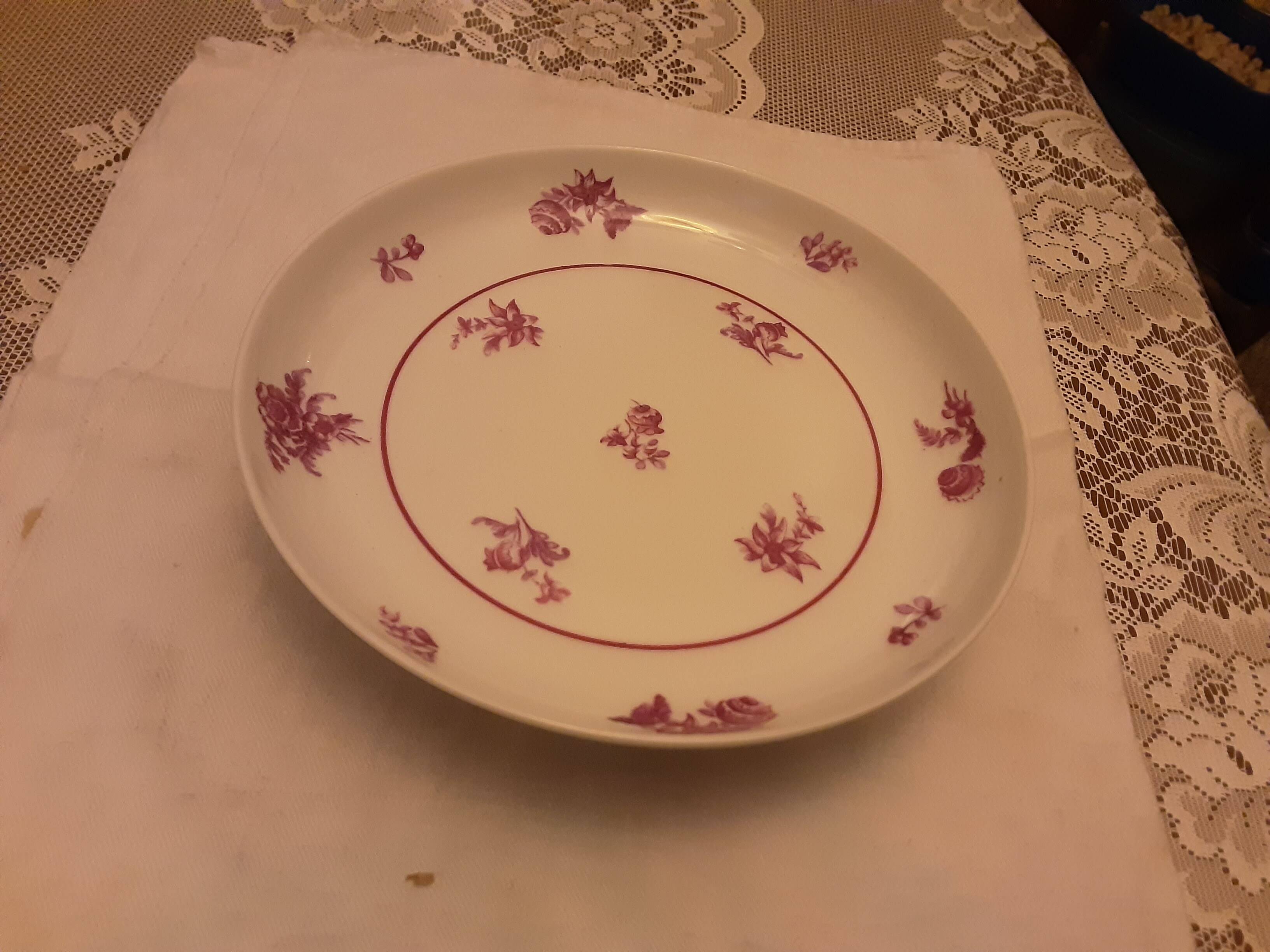 Theodore haviland limoges porcelain shower foot cake dish