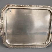Large Art Deco silver-plated serving tray