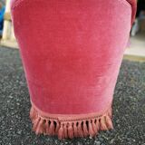 Fauteuil crapaud rose
