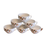 6 anciennes tasses à café thé Raynaud R&C Cie compagnie Limoges France