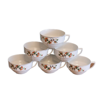 6 old coffee cups tea Raynaud R&C Cie company Limoges France