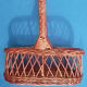 Wicker bottle holder basket, vintage