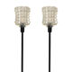 Pair of lamps with a molded glass shade