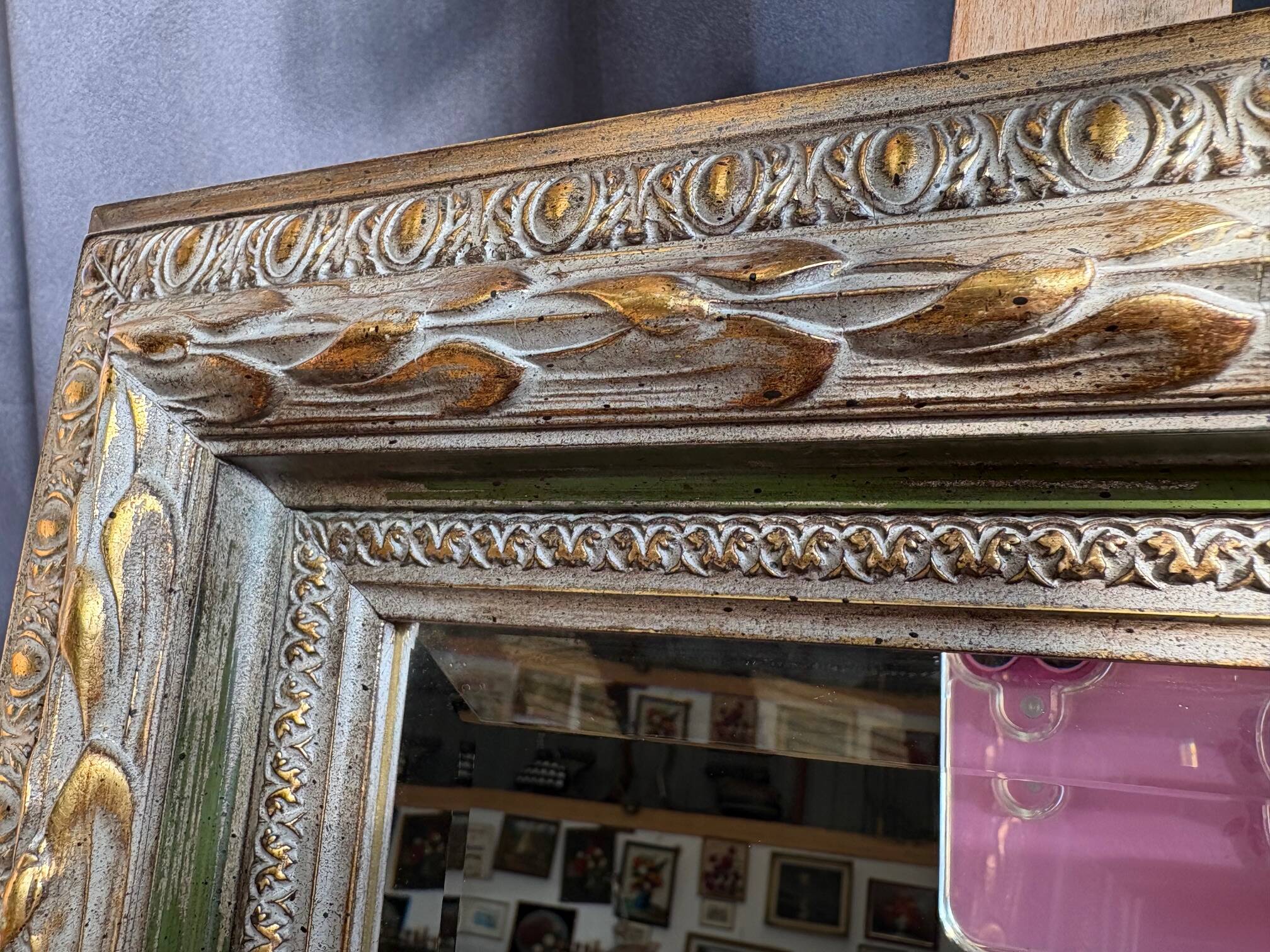 Large Deknudt mirror "Slate Polychrome" – Belgium, 1980s