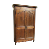 Louis XV wardrobe, solid walnut