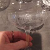 Service verres et carafe à eau cristal Baccarat mimosa
