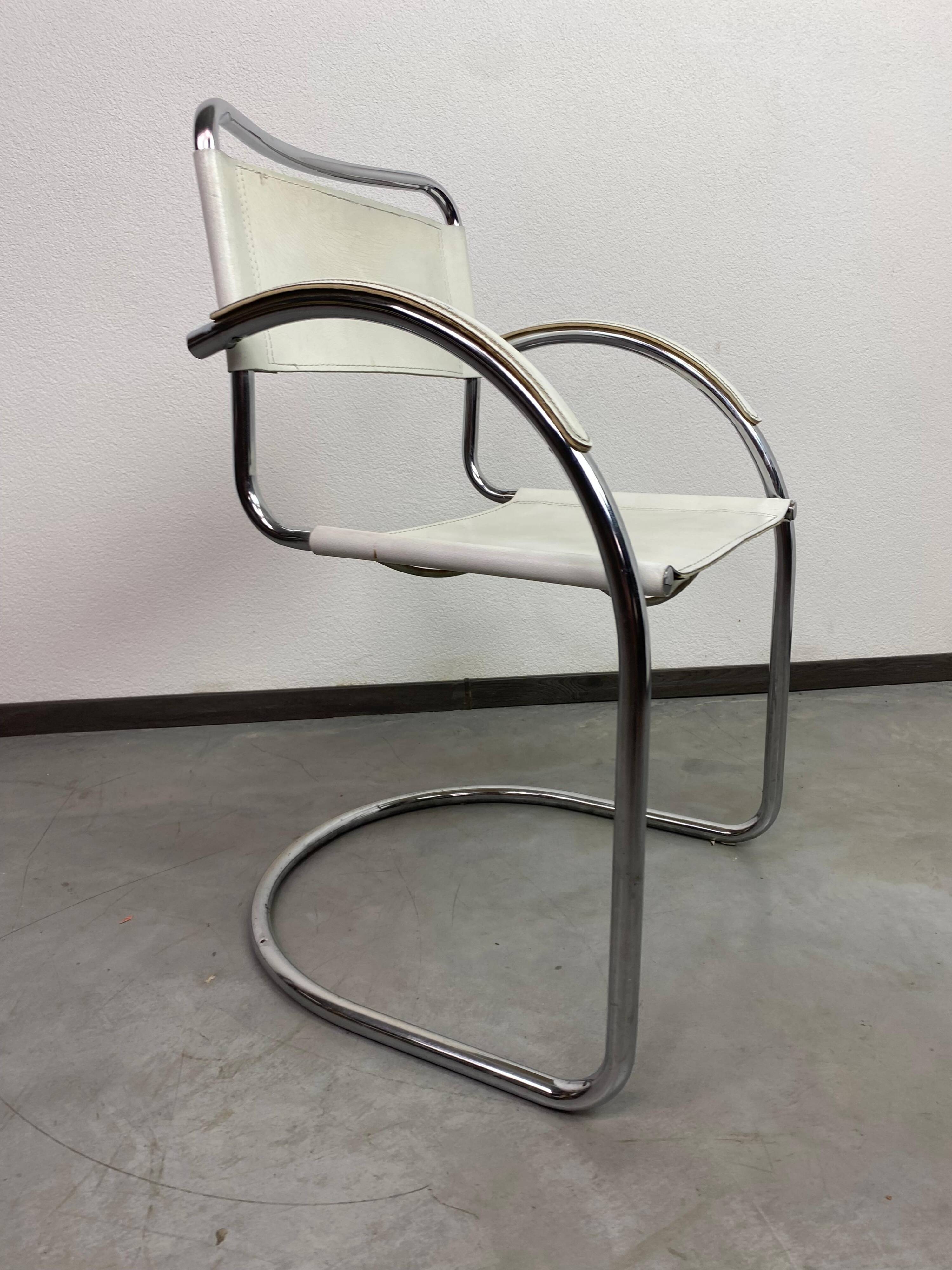 Tubular steel dining chairs