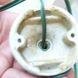 Art Deco porcelain tulip wall lamp in molded glass with flower decoration