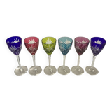 Verres en cristal saint louis de couleur
