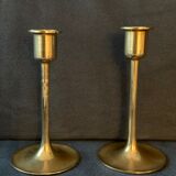 Pair of brass candlesticks