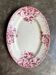 Gien oval dish in pink ironstone, "Floreal" service