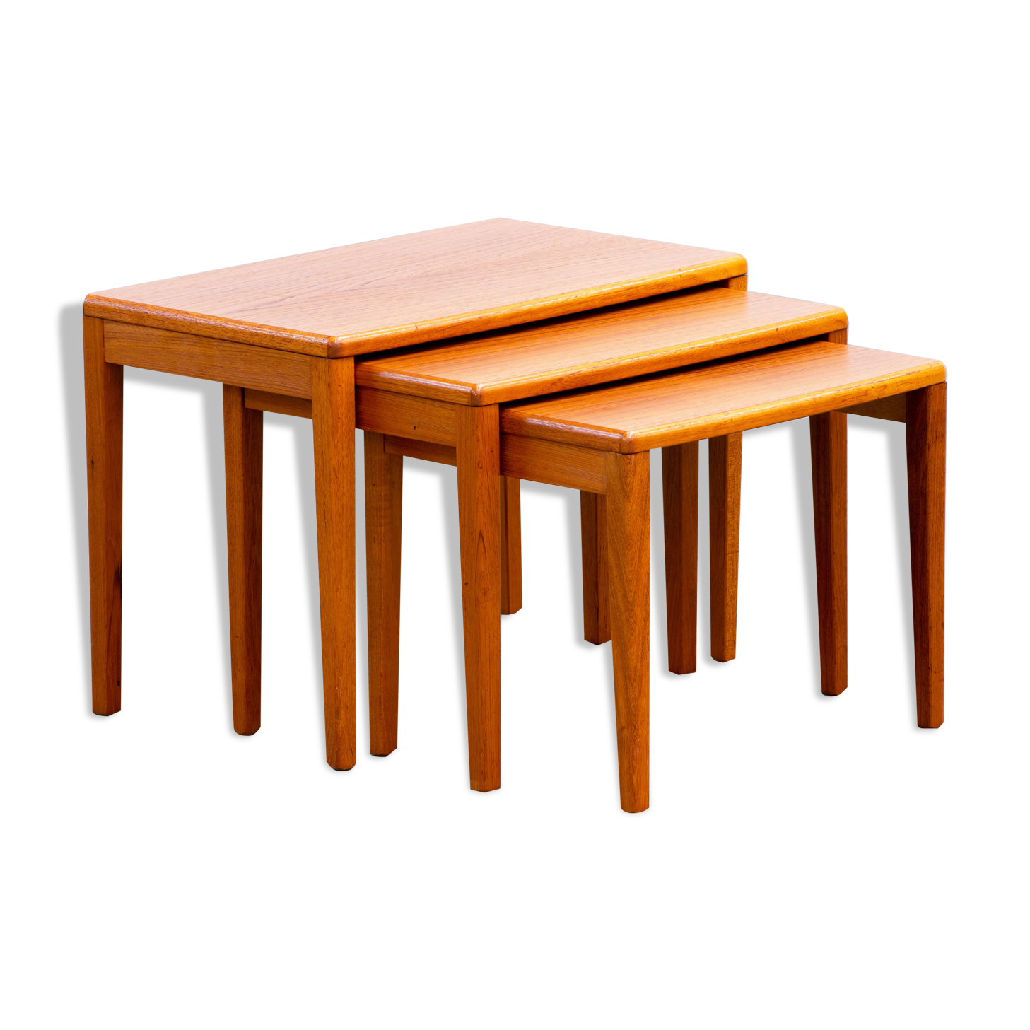 Scandinavian teak nesting coffee tables
